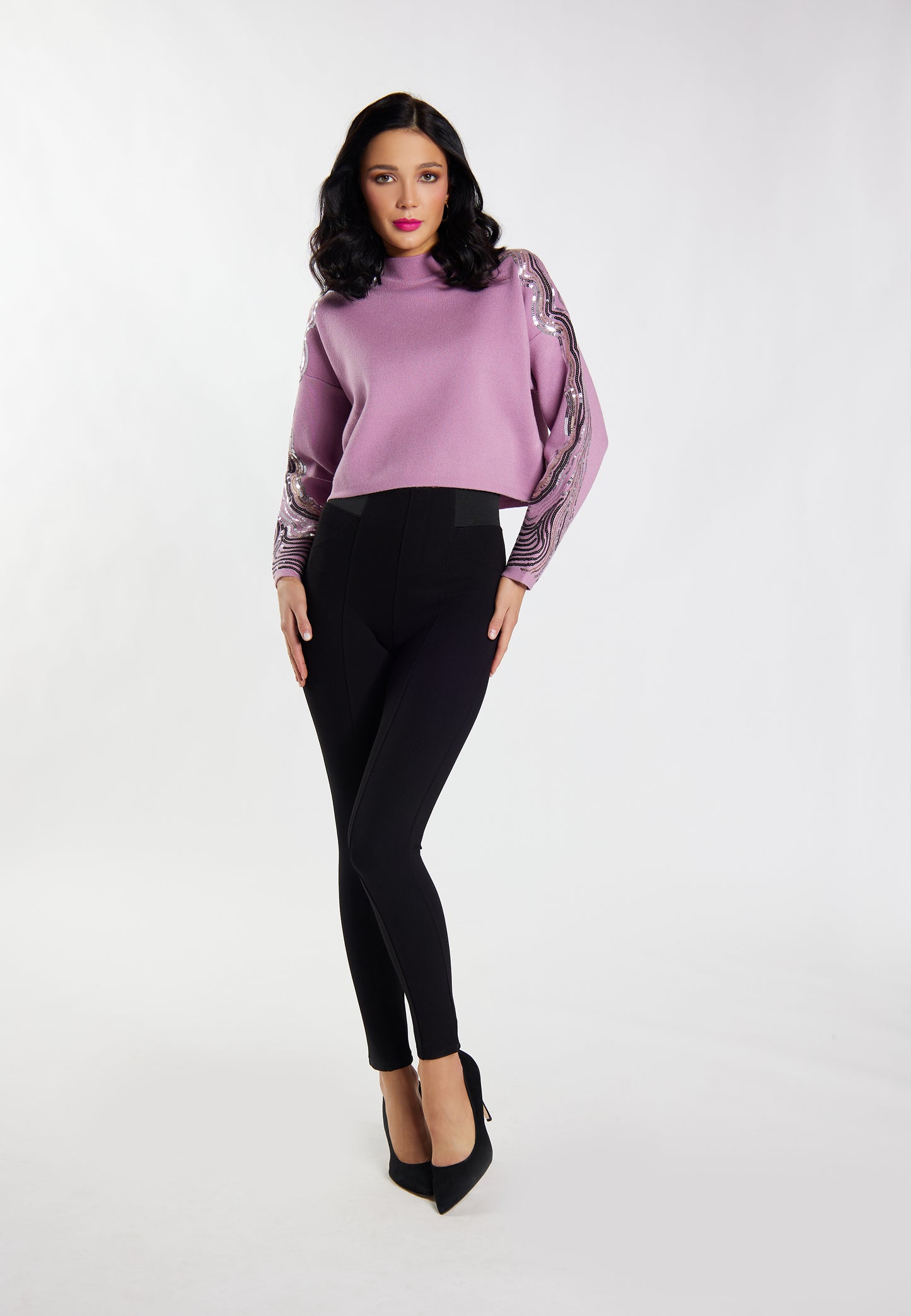 faina women's knitted sweater with sequin