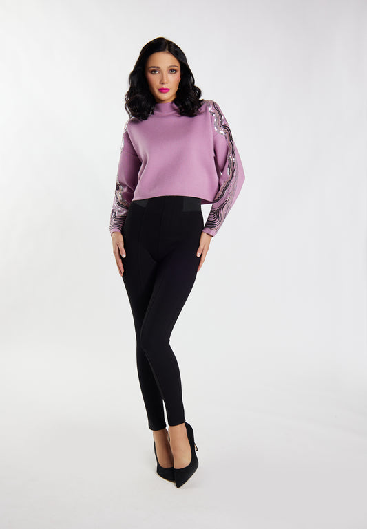 faina women's knitted sweater with sequin