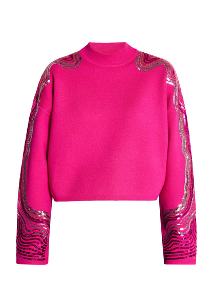 faina women's knitted sweater with sequin