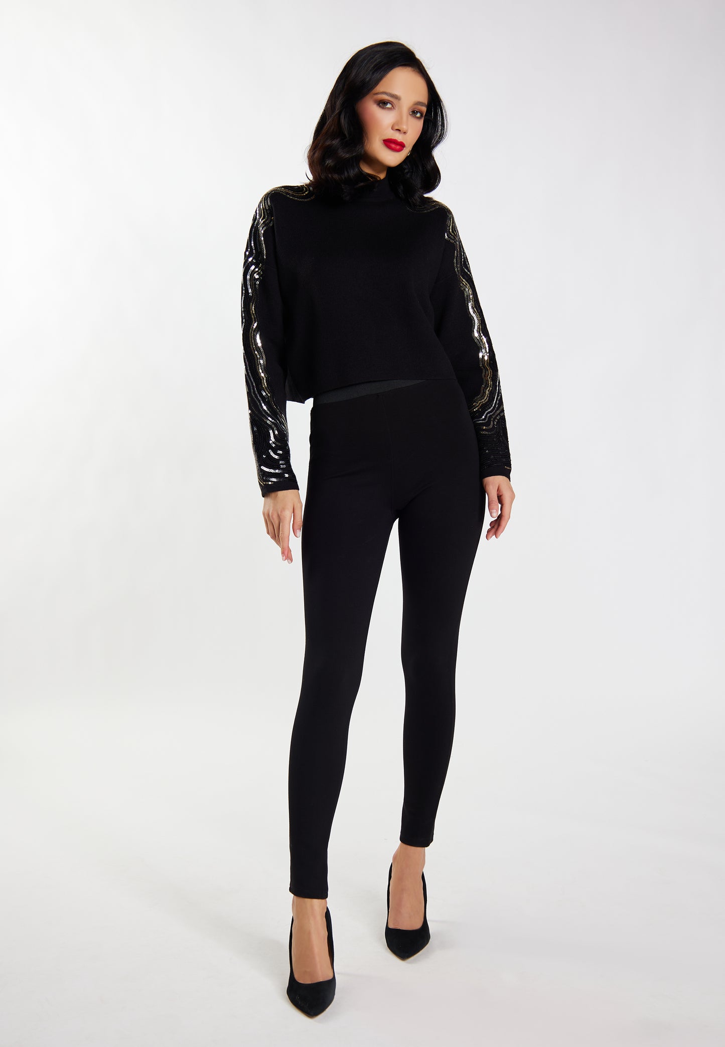 faina women's knitted sweater with sequin