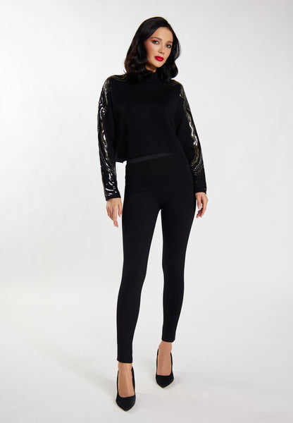 faina women's knitted sweater with sequin