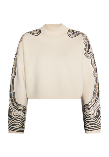 faina women's knitted sweater with sequin