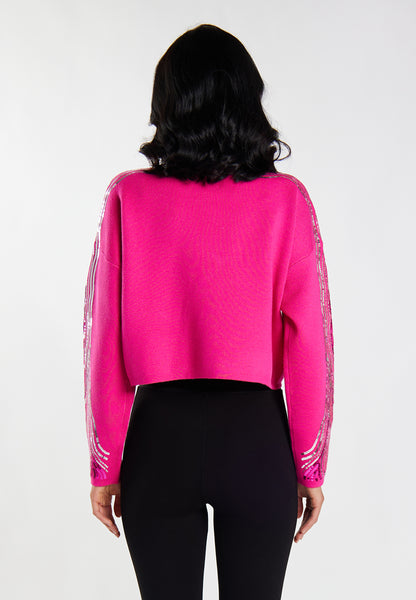 faina women's knitted sweater with sequin