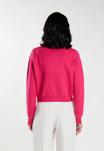 faina women's cardigan with pearl