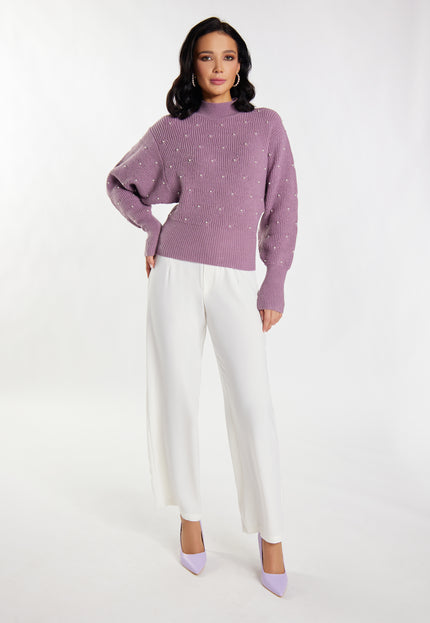 faina Women's Knitted Sweater With Pearl