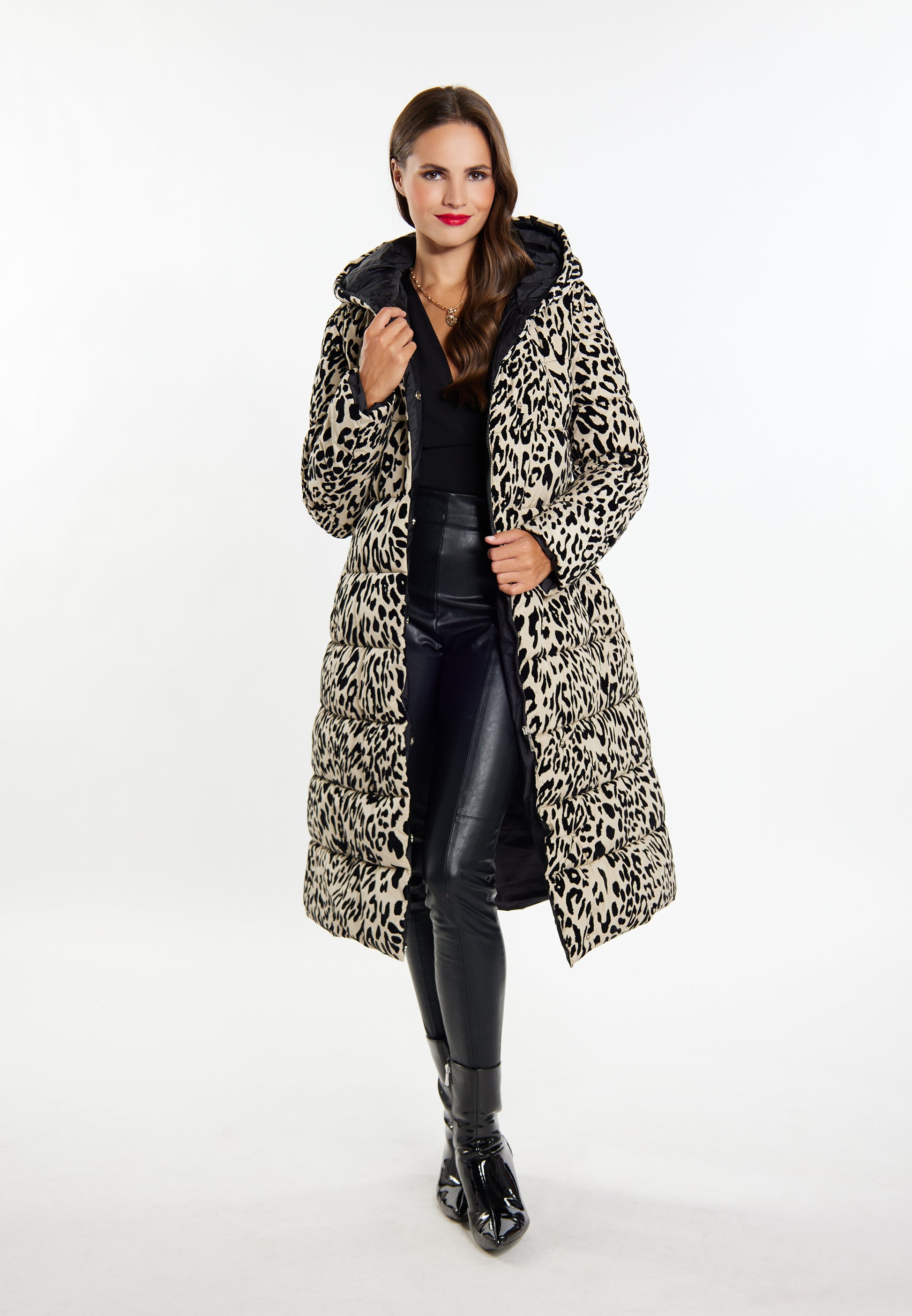 faina women's long quilted coat