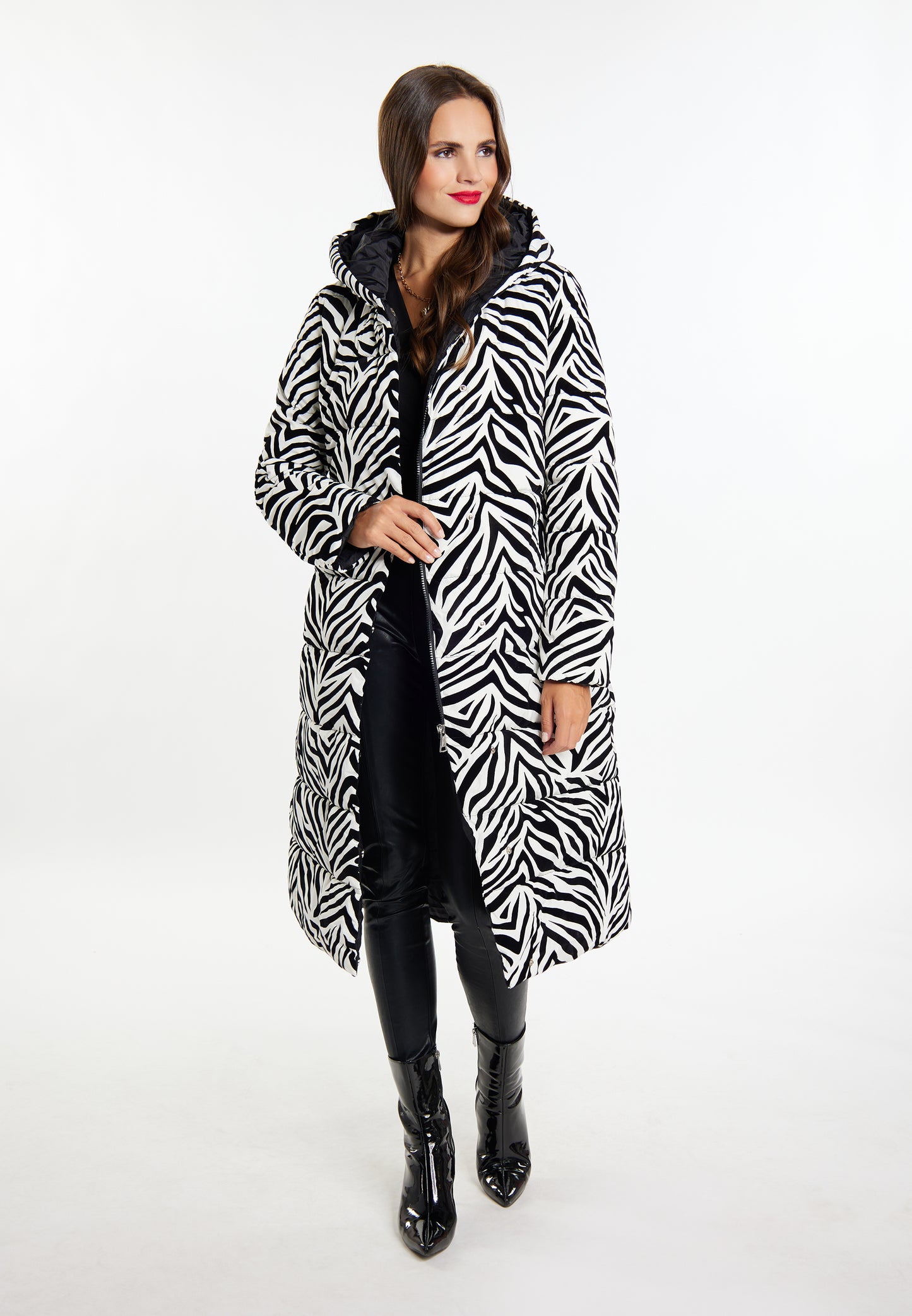 faina women's long quilted coat
