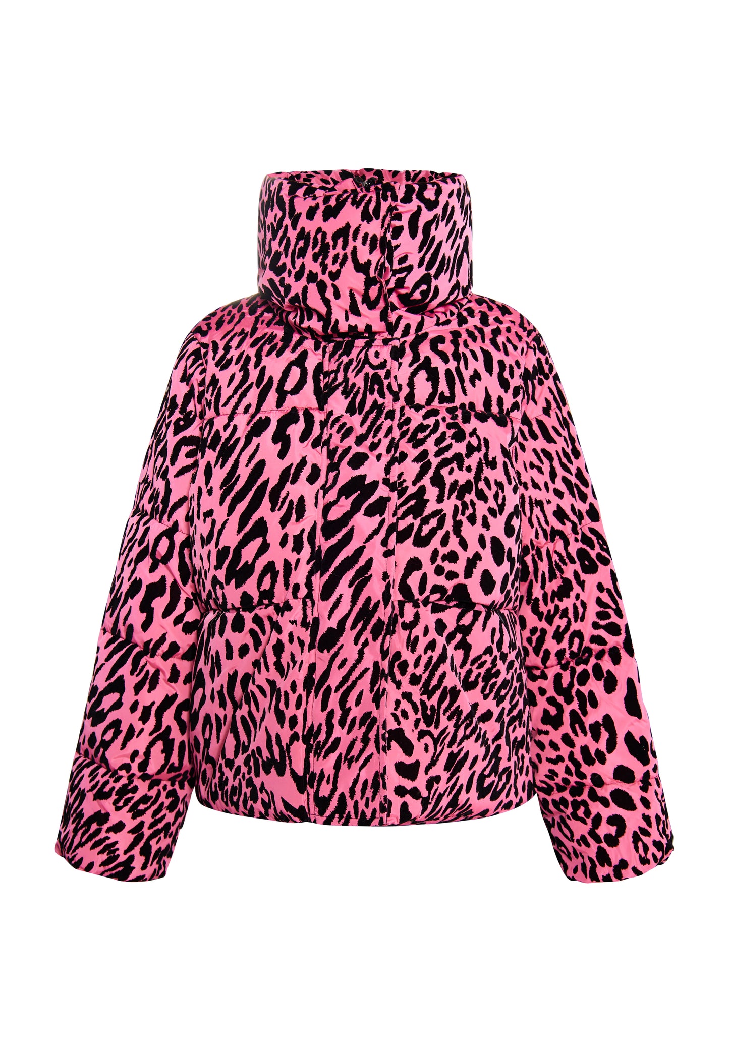 faina women's quilted jacket with leopard print