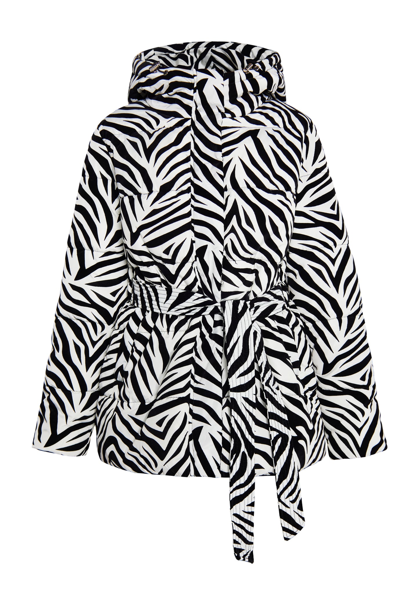 faina women's zebra print quilted jacket