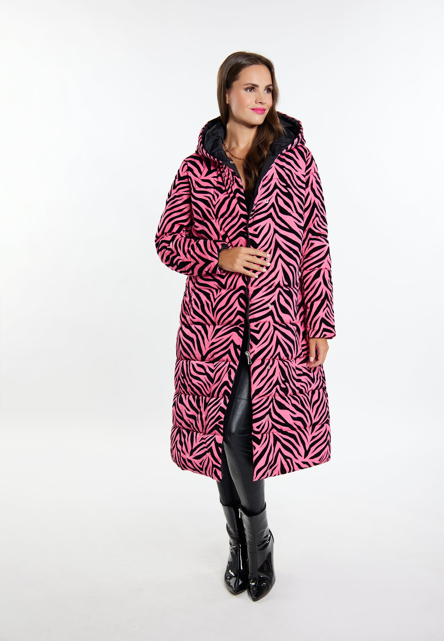 faina women's long quilted coat