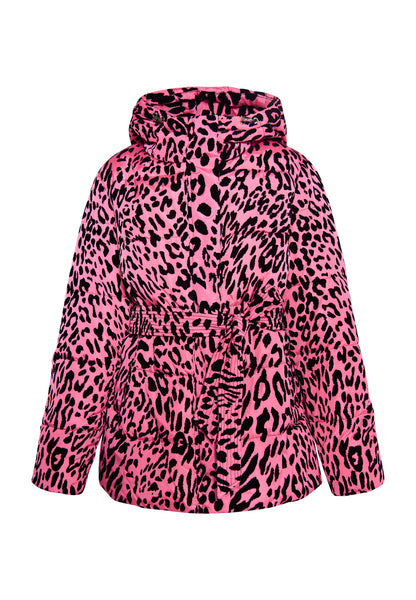 faina women's quilted jacket with leopard print