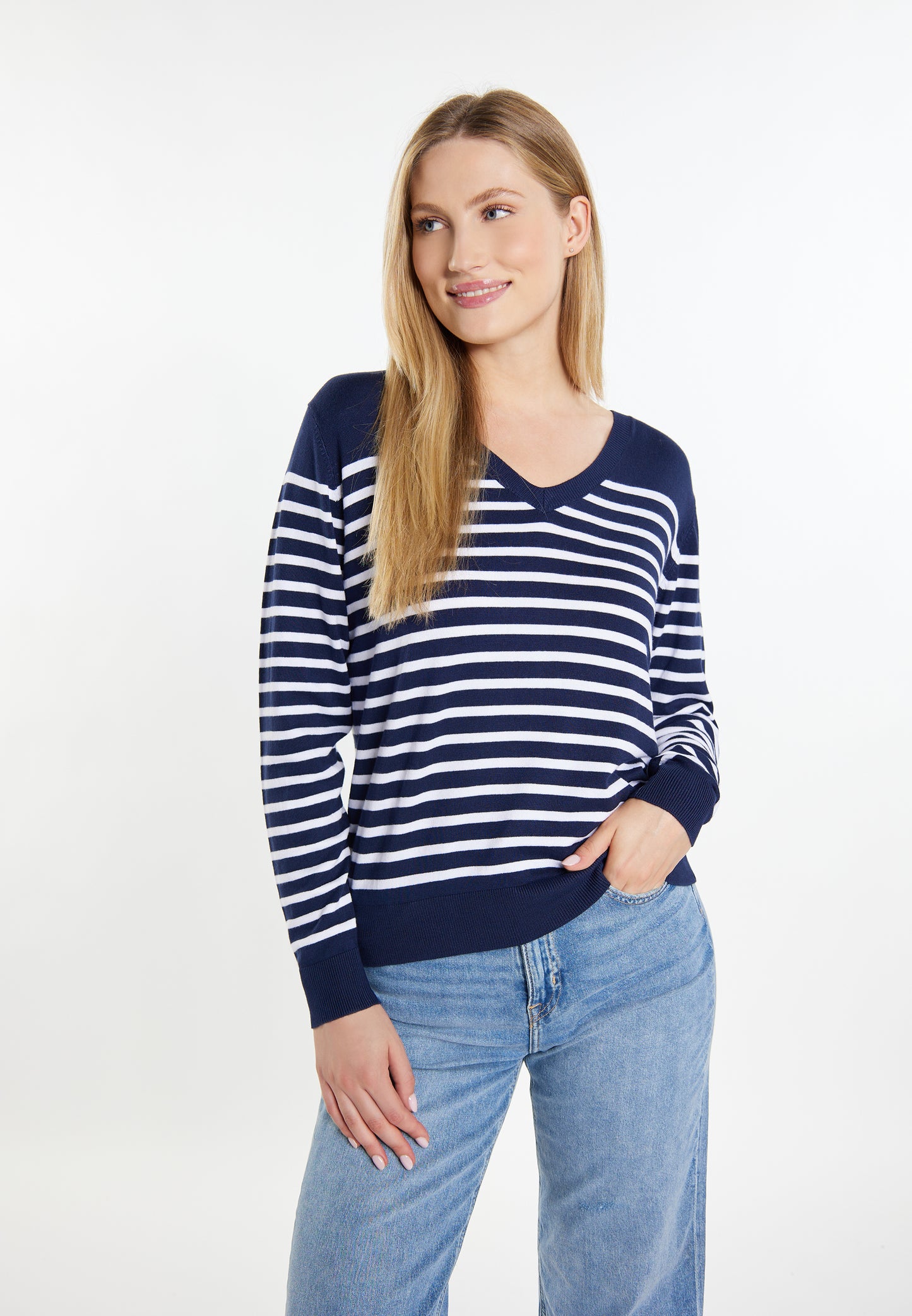 DreiMaster Maritim women's knitted sweater + shopping bag set