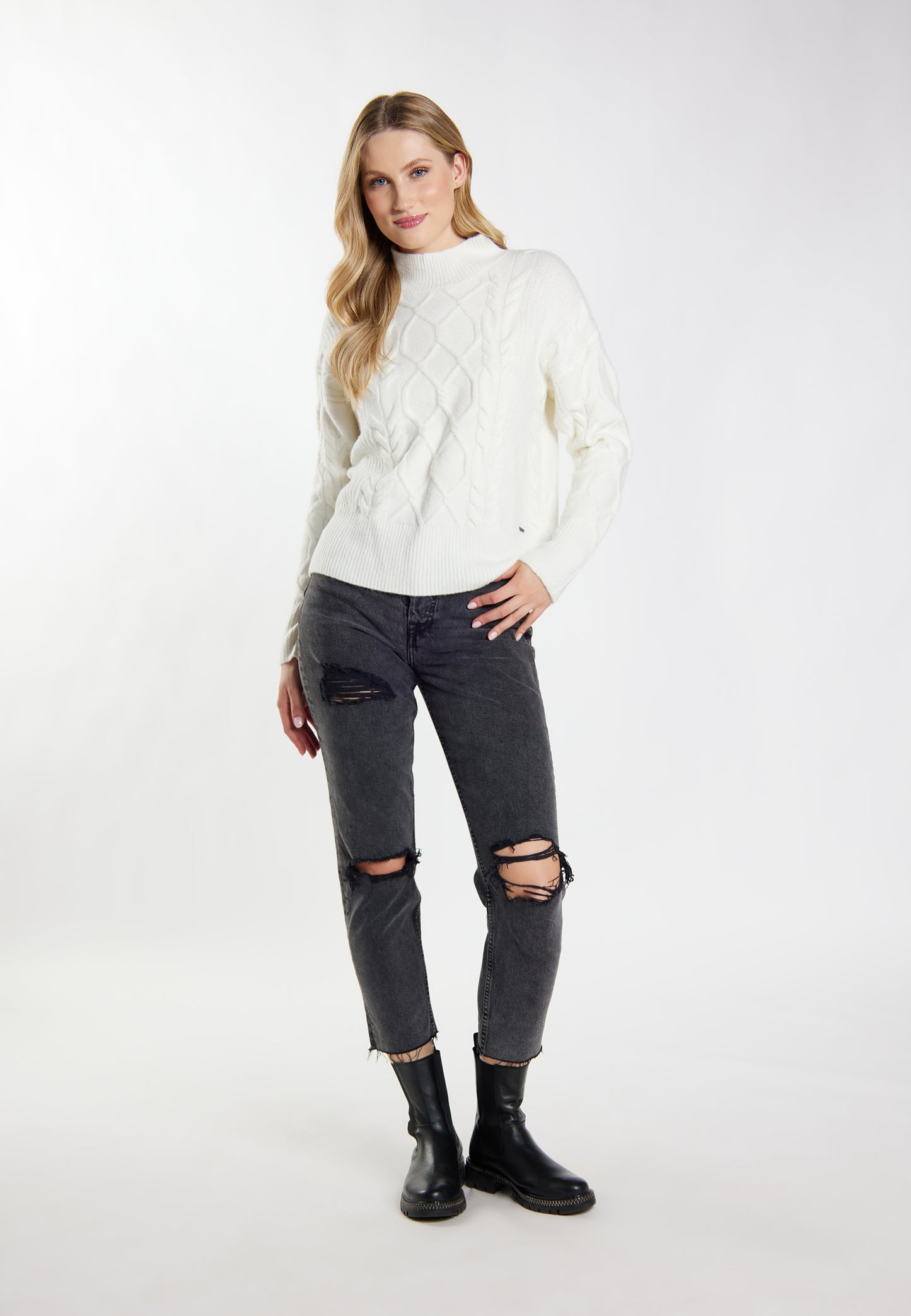 DreiMaster Vintage damski sweter z dzianiny