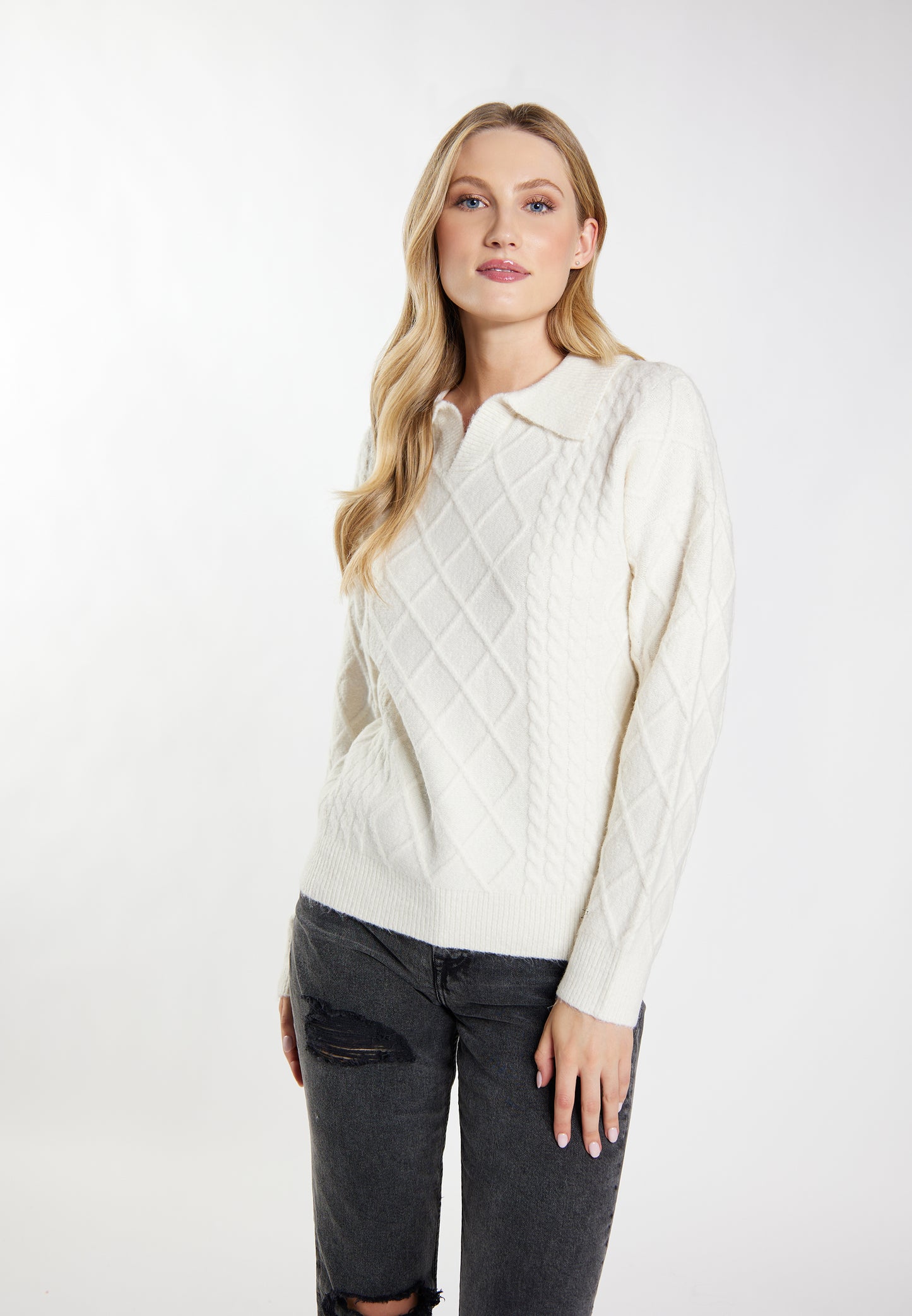 DreiMaster Vintage damski sweter dzianinowy