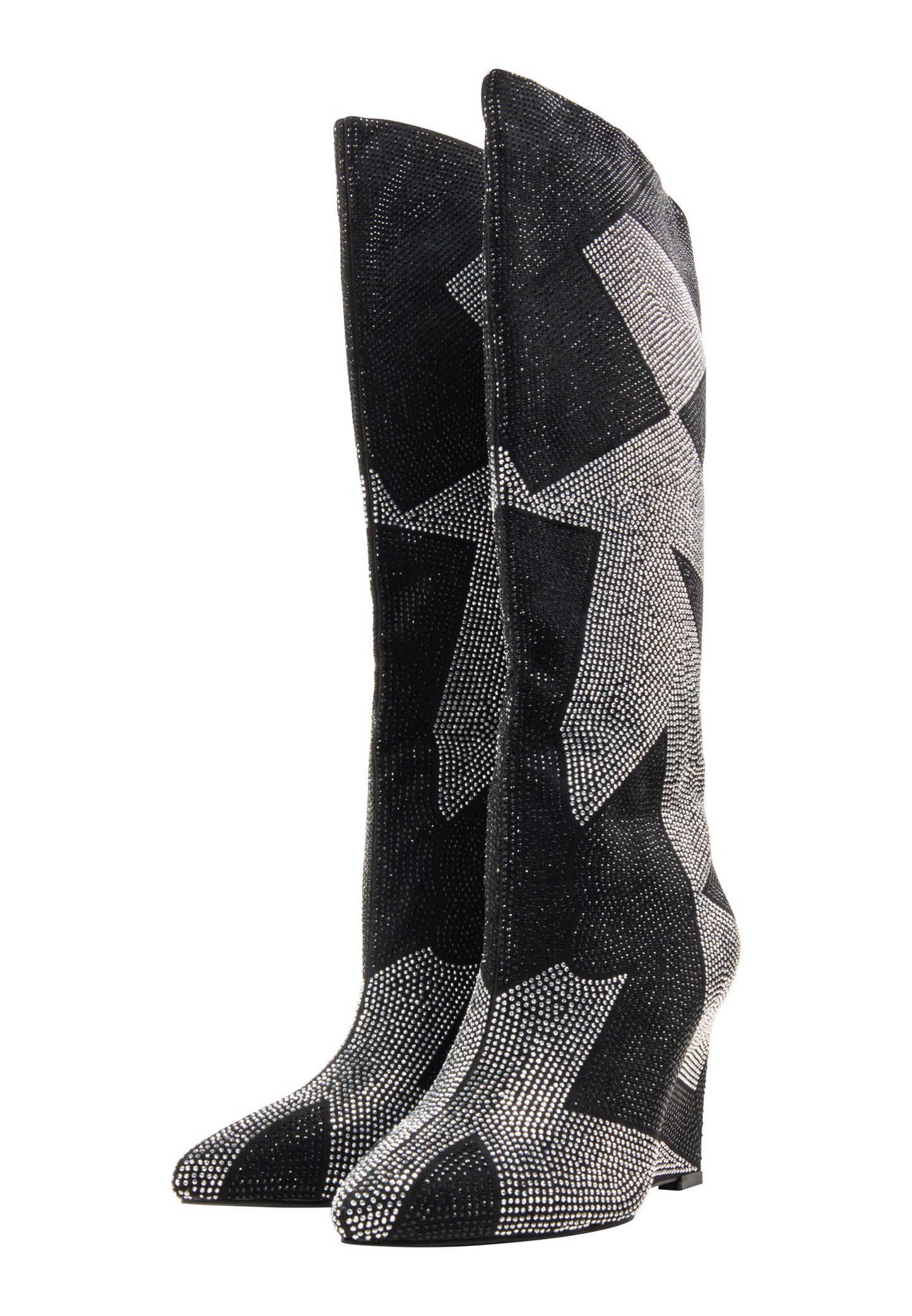faina women's boots with rhinestone Trim