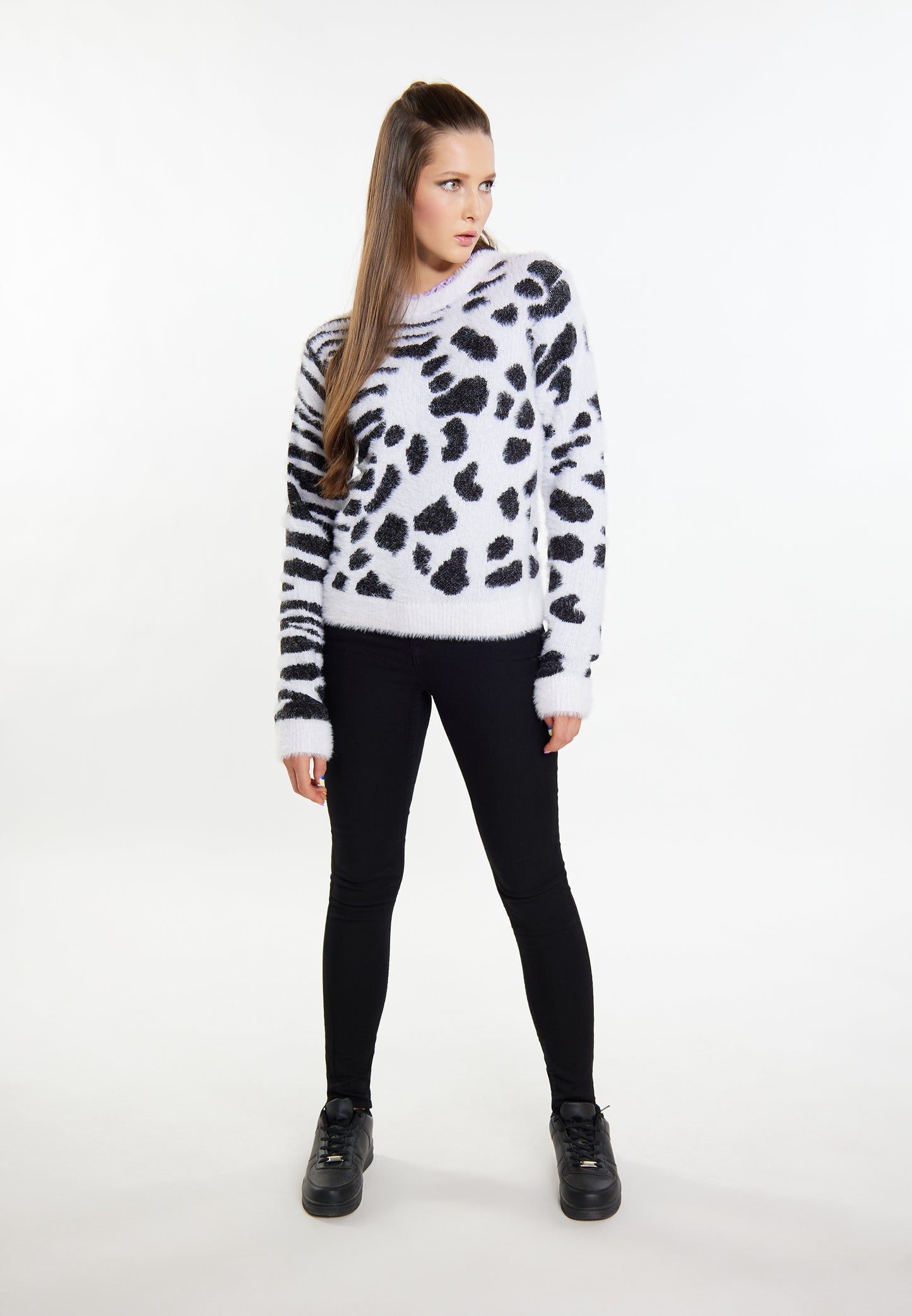 myMo ROCKS damski sweter z dzianiny