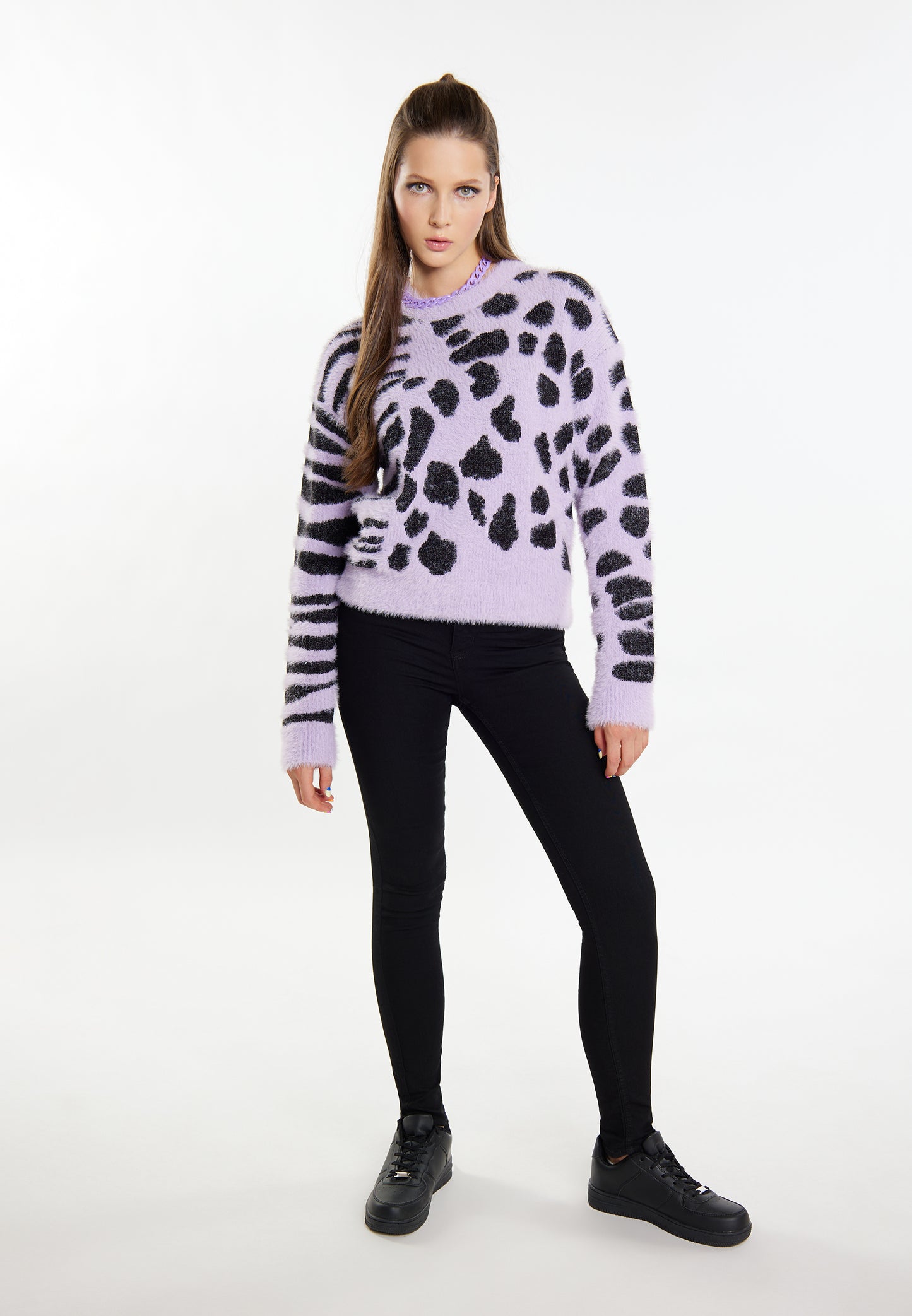 myMo ROCKS damski sweter z dzianiny