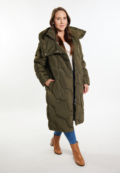 usha women's long quilted coat
