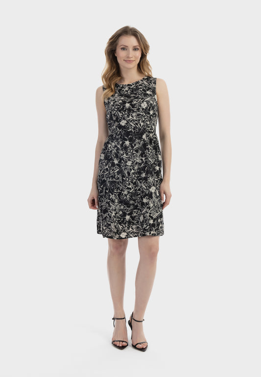 usha women's midi dress with a retro print