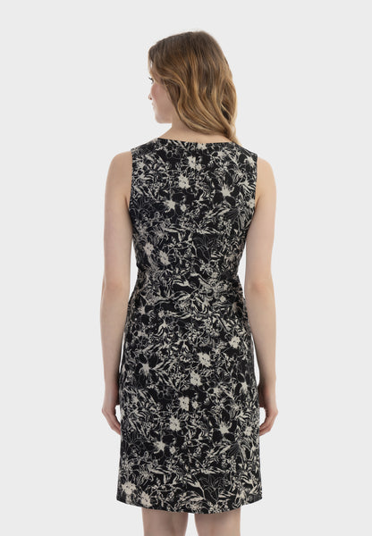 usha women's midi dress with a retro print