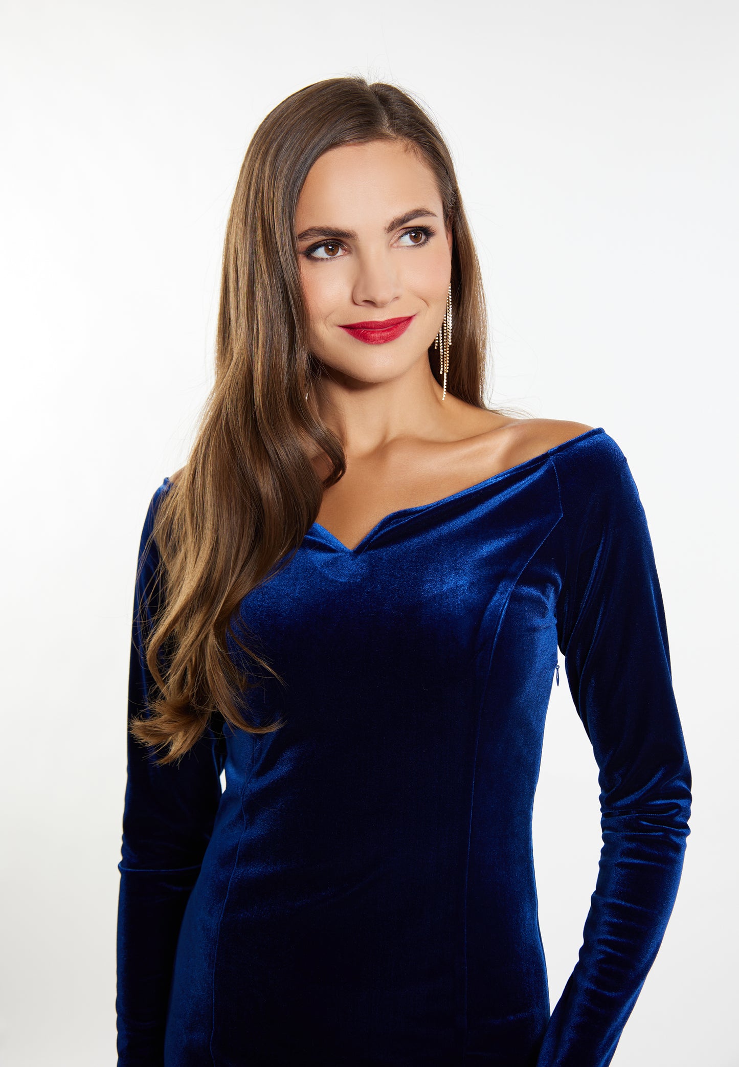 faina damska sukienka z d�ugim r�kawem