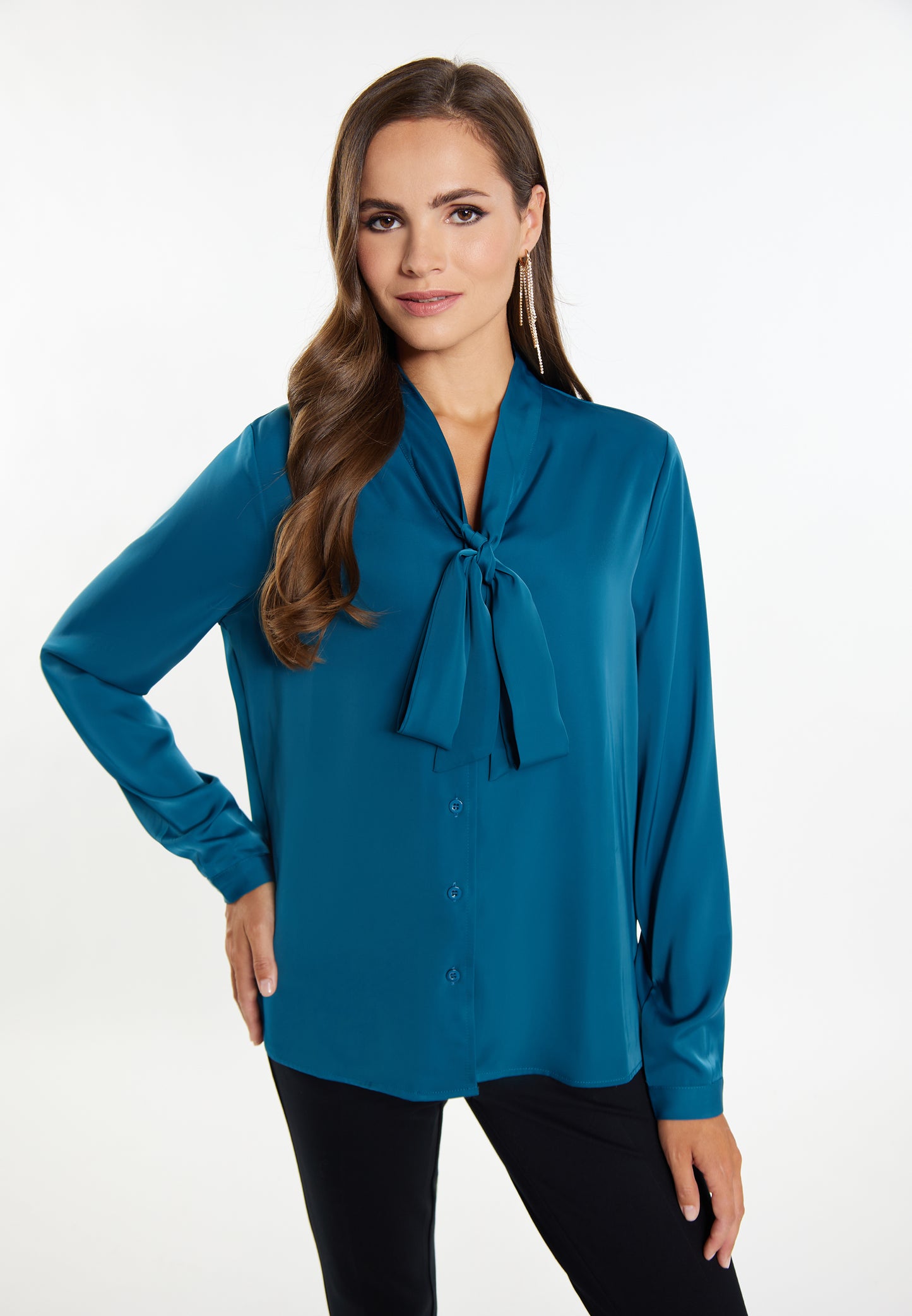 faina women's faina tie-neck blouse