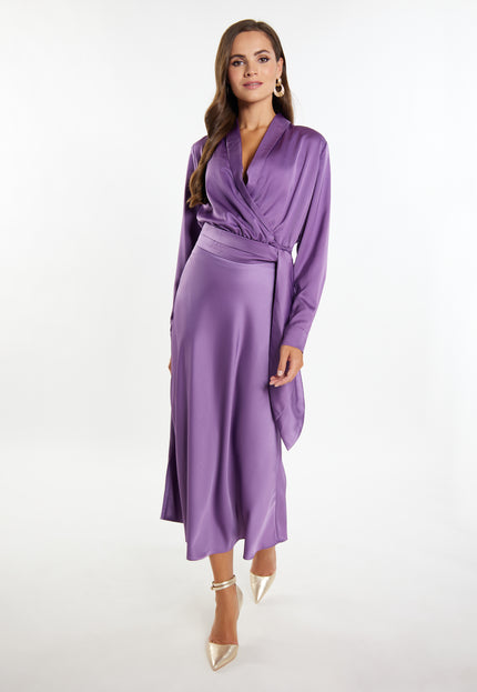 faina Women's Satin Wrap Blouse