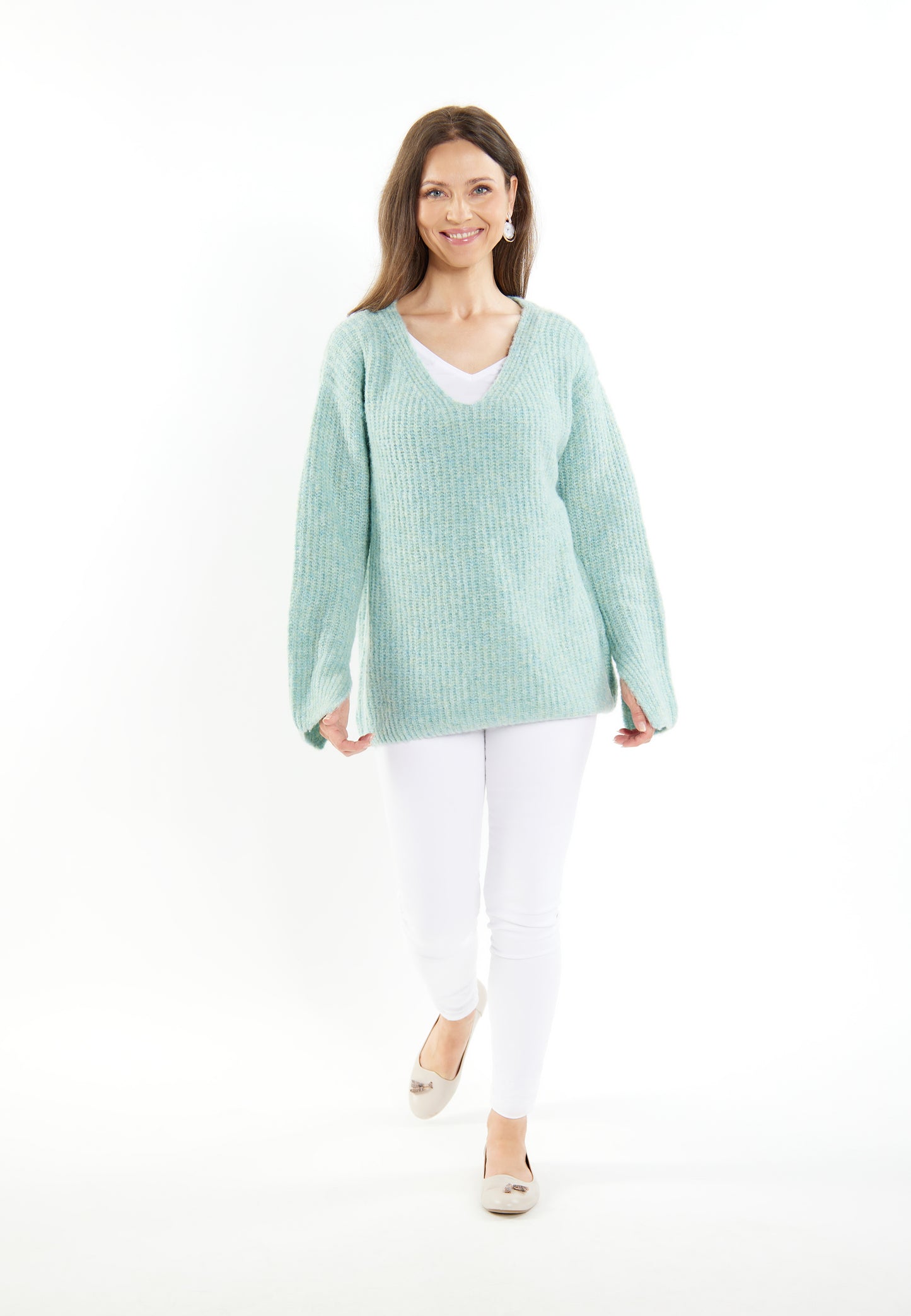 usha WHITE LABEL women's knit sweater