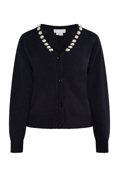 usha women's cardigan with pearl