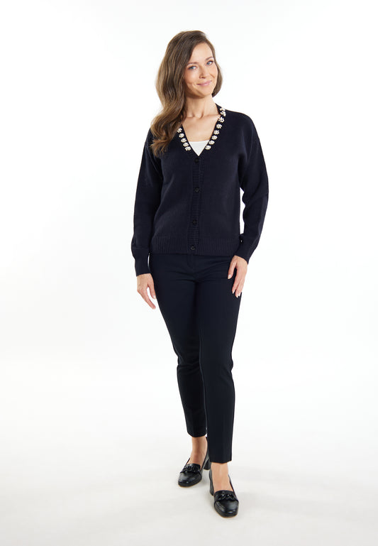 usha women's cardigan with pearl