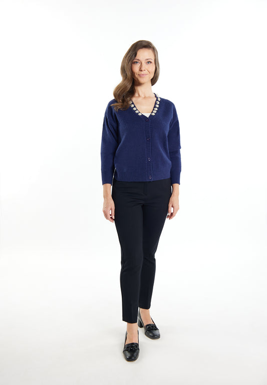 usha women's cardigan with pearl