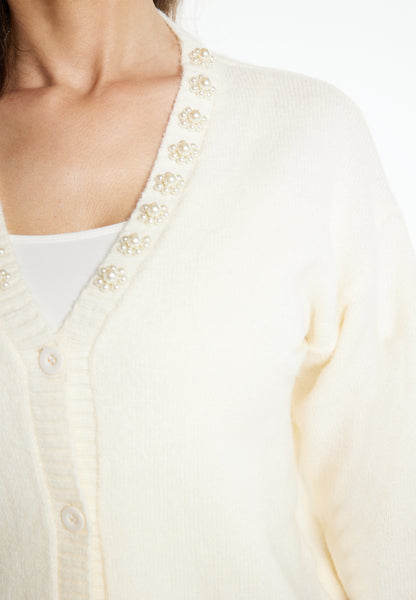 usha women's cardigan with pearl