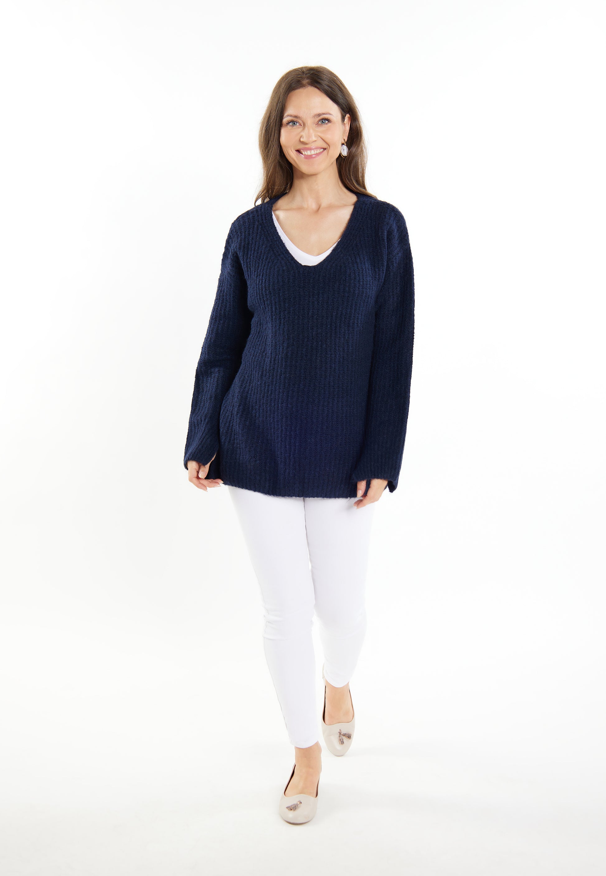 usha WHITE LABEL women's knit sweater