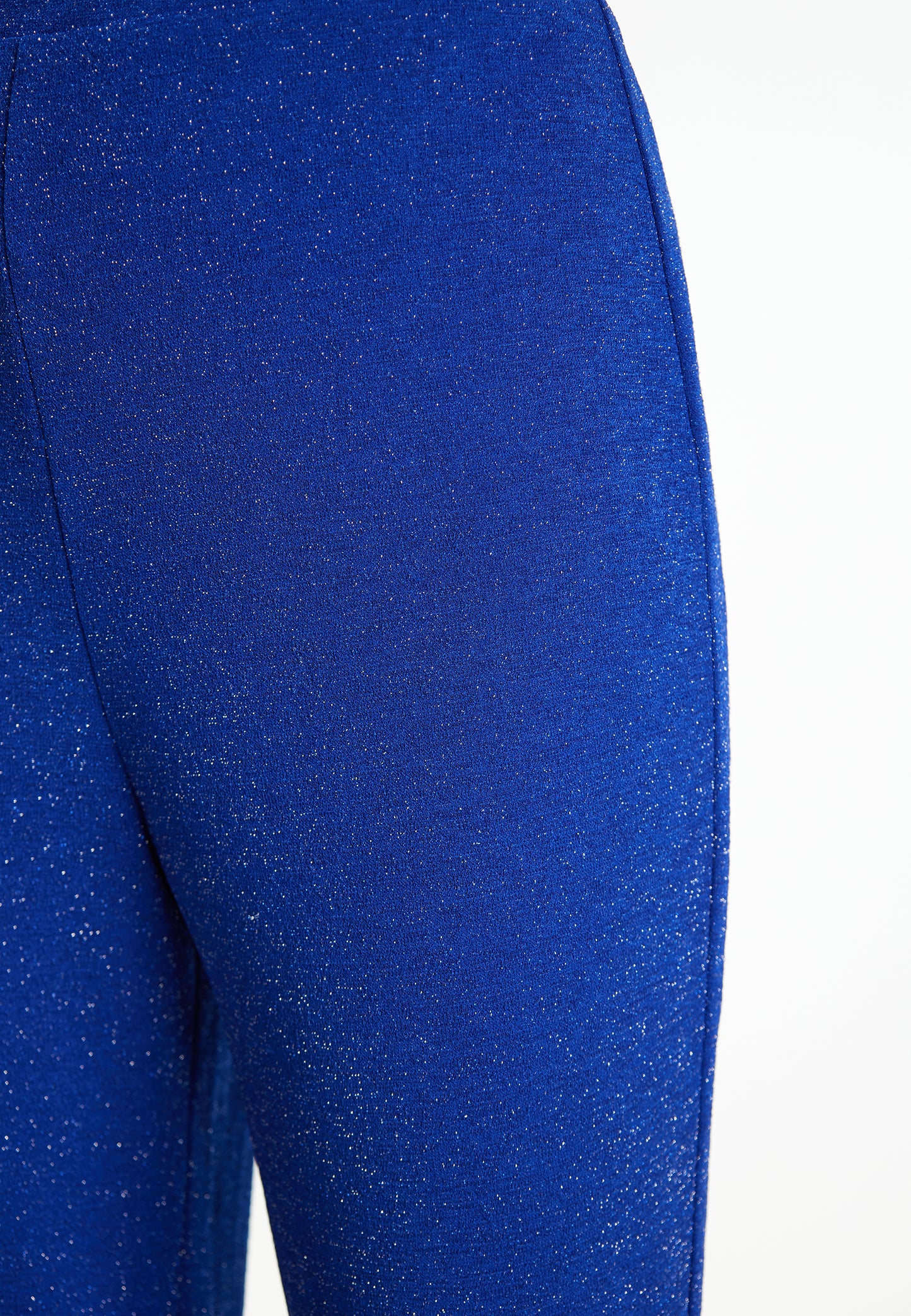 faina women's flared trousers made of glitter jersey