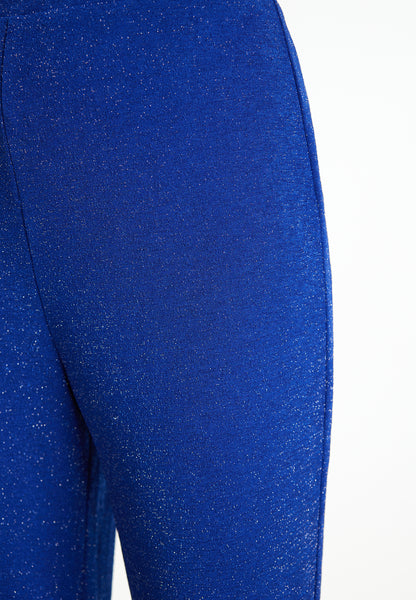 faina women's flared trousers made of glitter jersey