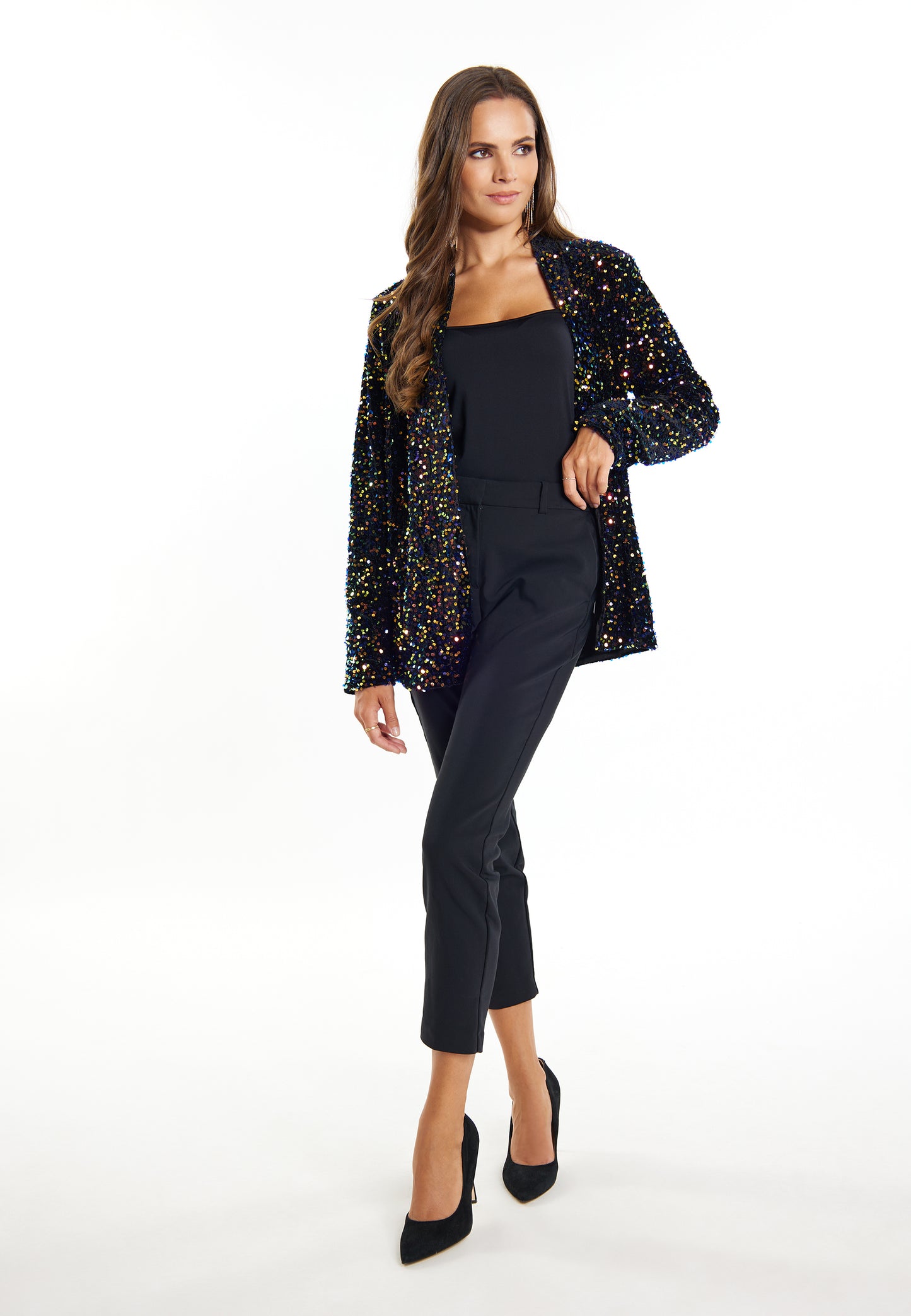 faina women's blazer with sequins