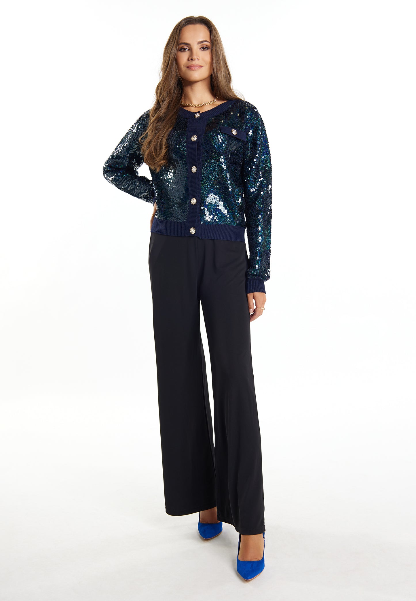 faina women's cardigan with sequin
