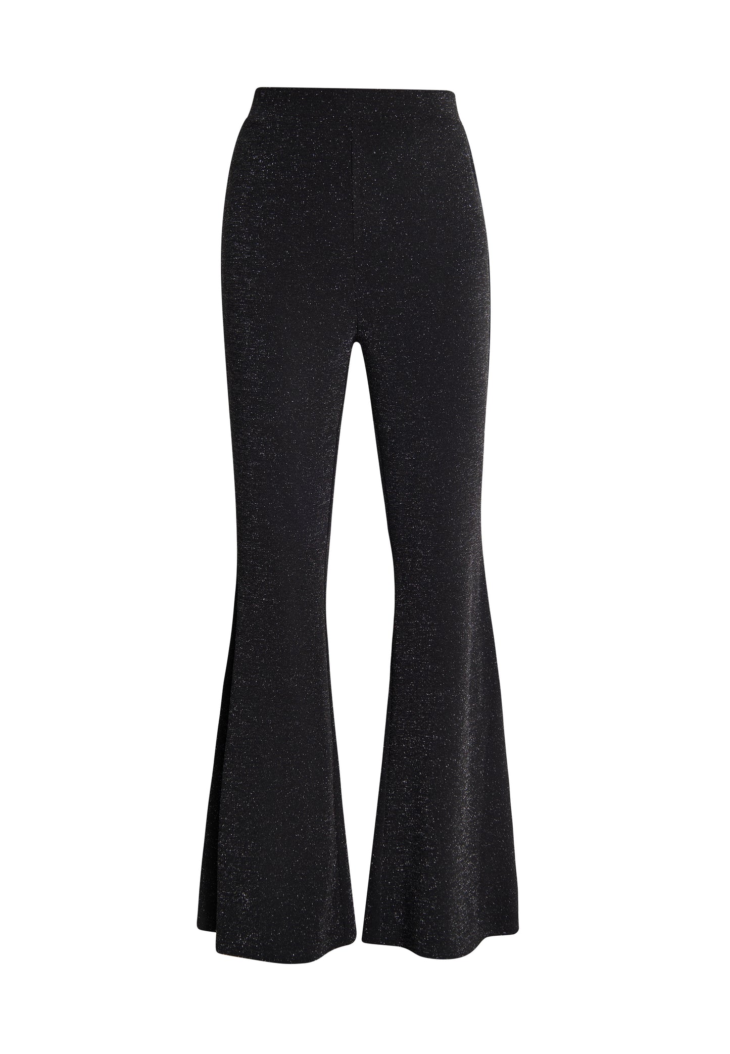 faina women's flared trousers made of glitter jersey