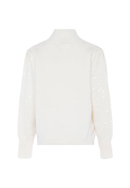 faina damski sweter dzianinowy z cekinami