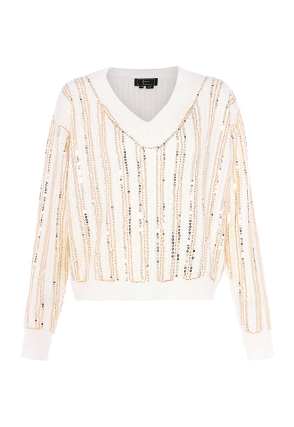 faina Women's Knitted Sweater With Sequin