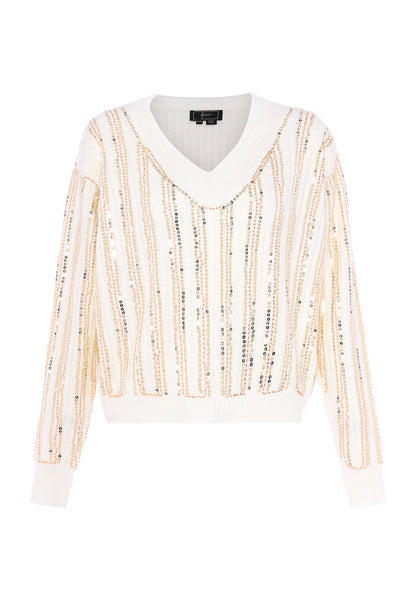 faina women's knitted sweater with sequin