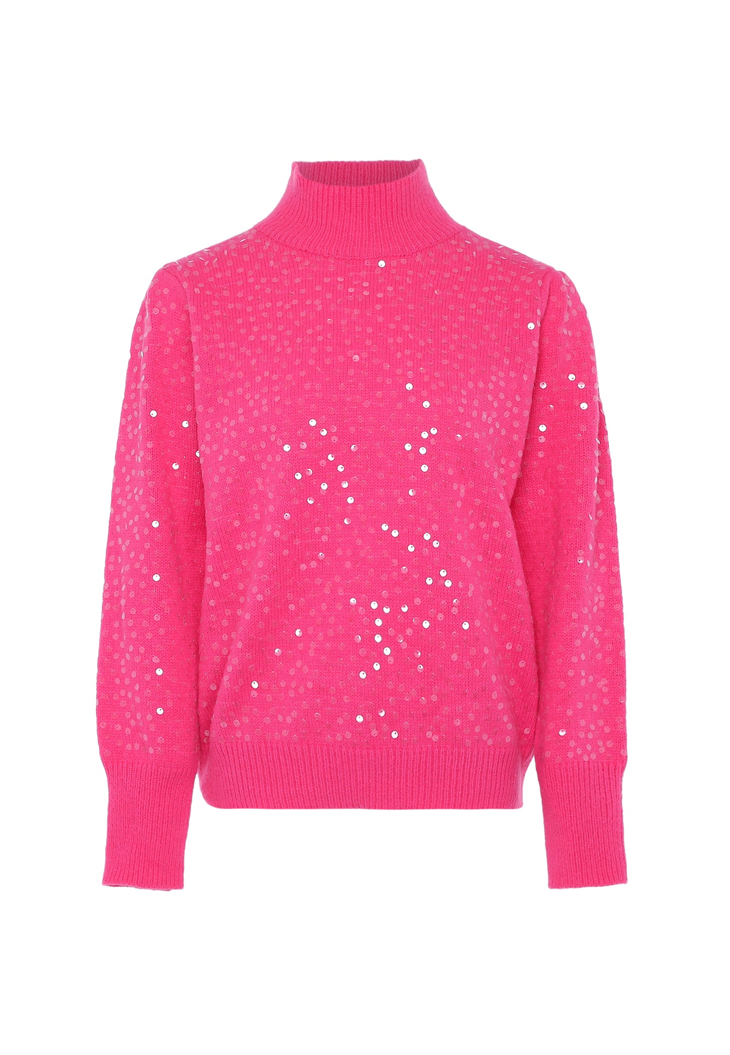 faina damski sweter dzianinowy z cekinami