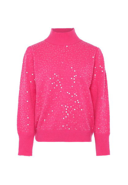faina damski sweter dzianinowy z cekinami