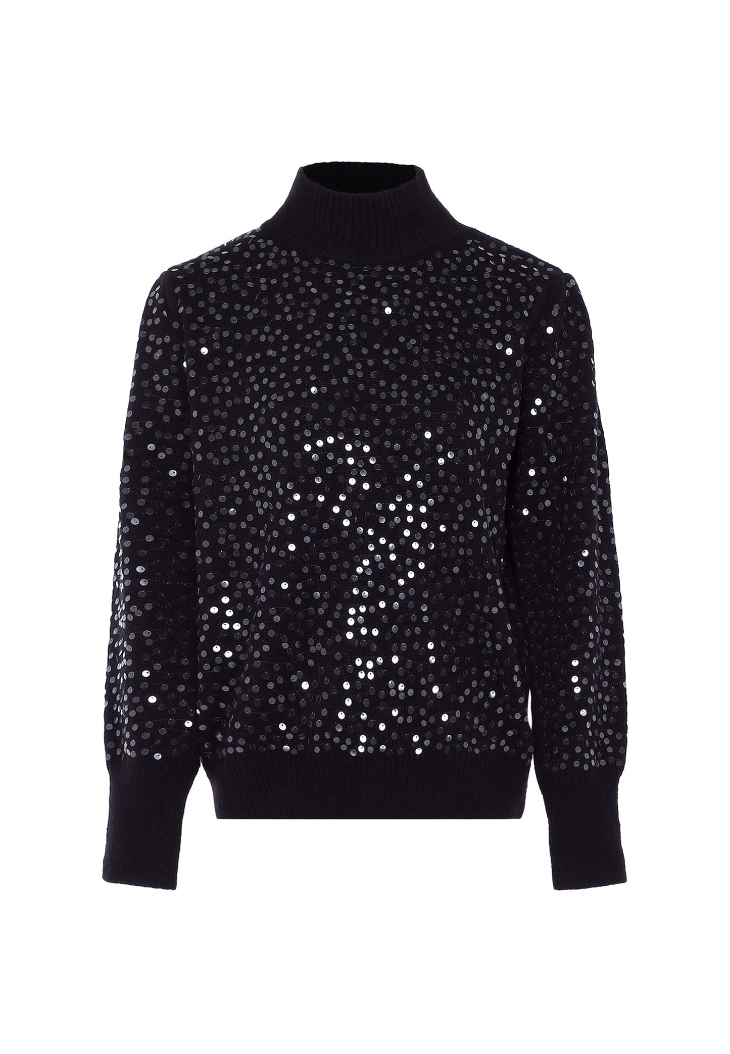 faina damski sweter dzianinowy z cekinami