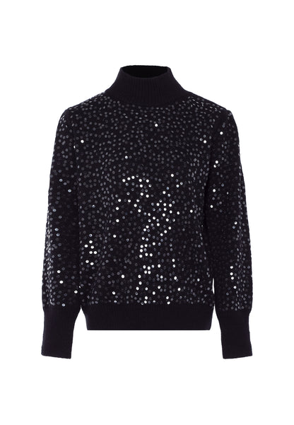 faina damski sweter dzianinowy z cekinami