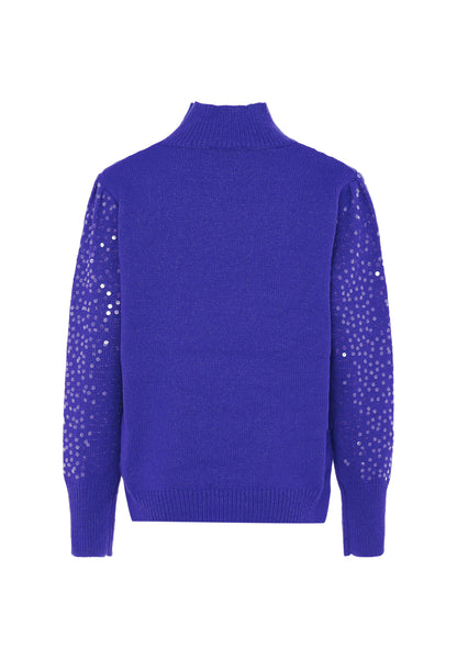 faina damski sweter dzianinowy z cekinami