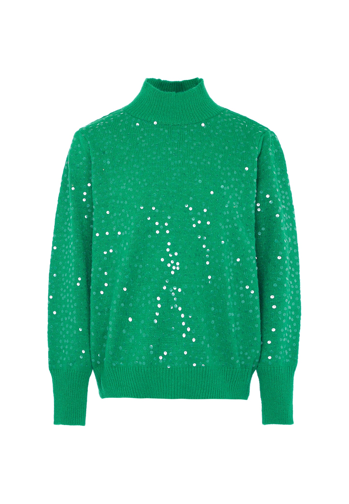 faina damski sweter dzianinowy z cekinami