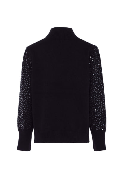 faina damski sweter dzianinowy z cekinami