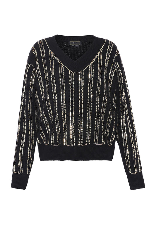 faina women's knitted sweater with sequin