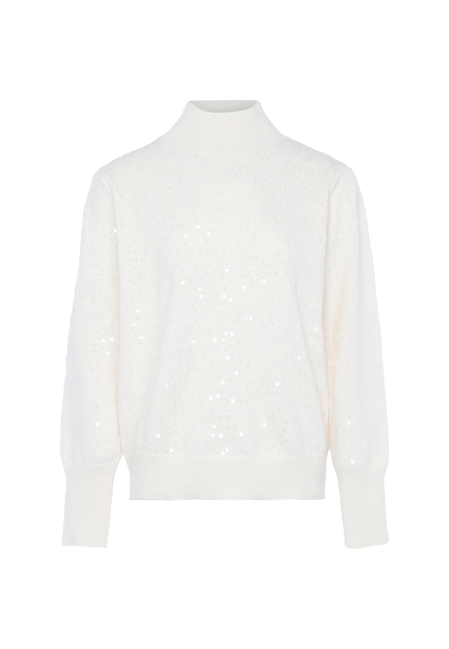 faina damski sweter dzianinowy z cekinami